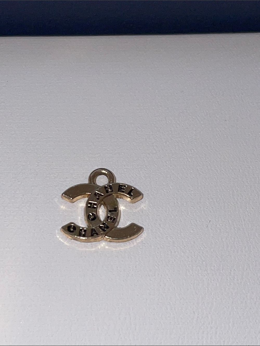 Zipper pull pendant Chanel Gold Double C Logo Pendant Charm